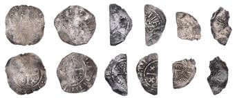 British Coins - Lots
Henry II, Tealby coinage, Pennies (2), cut Halfpence (2), uncertain mints and moneyers; together...