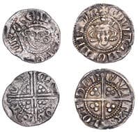 British Coins - Lots
Henry III, Long Cross Coinage, Penny, class Vb, Canterbury, Robert, robert on cant, 1.32g/9h (N...