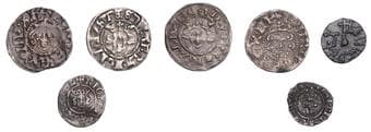 British Coins - Lots
Henry III, Long Cross coinage, Penny, class VI, Bury St Edmunds, Ion, ioh on seinted, 1.34g/8h (N...
