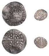 British Coins - Lots
Edward I, New coinage, Penny, class 9b, Newcastle, star on breast, pothooked N's, 1.25g/9h (N...