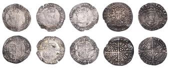 British Coins - Lots
Edward IV, Groat, York, class VII, mm. sun, quatrefoils by neck, fleurs on cusps except over...