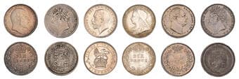 British Coins - Lots
George IV, Sixpences (2), both 1825 (S 3814); William IV, Sixpence, 1831 (S 3836); Victoria,...