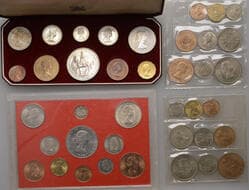 British Coins - Lots
Elizabeth II, Proof Set, 1953, comprising Crown to Farthing (PS 19); together with other...