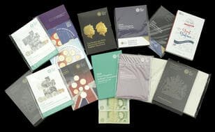 British Coins - Lots
Elizabeth II, definitive coins sets (9) 2013, 2014, 2017, 2018 2019, 2020, 2021, 2022, 2023;...