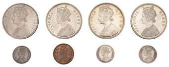 World Coins from Various Properties
India, British India, Victoria, Victoria, Rupees (3), all 1862, type F/VII [Prid....