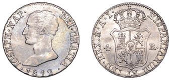 World Coins from Various Properties
Spain, Joseph Napoleon, 4 Reales, 1812, Madrid (KM 540.1). A pleasing example,...