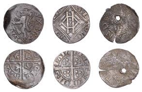 World Coins from Various Properties
United States of America, Massachusetts, Pine Tree coinage, Threepence, 1652,...