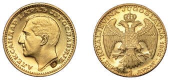 World Coins from Various Properties
Yugoslavia, Alexander I, Ducat, 1932k, mm. ear of corn, Belgrade (Fr. 5; KM 12.2)....