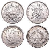 World Coins from Various Properties
Miscellaneous, HONDURAS, Republic, Peso, 1891/89, Tegucigalpa (KM 52); GUATEMALA,...