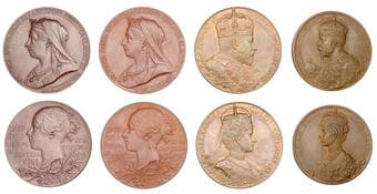 British Historical Medals from Various Properties
Victoria, Diamond Jubilee, 1897, a bronze medal by G.W. de Saulles...