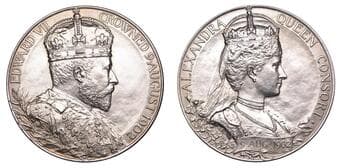 British Historical Medals from Various Properties
Edward VII, Coronation, 1902, a silver medal by G.W. de Saulles,...