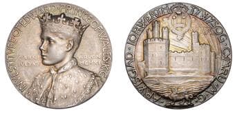 British Historical Medals from Various Properties
Investiture of the Prince of Wales, 1911, a silver medal by W....
