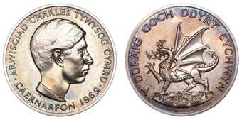 British Historical Medals from Various Properties
Investiture of the Prince of Wales, 1969, a silver medal by M....
