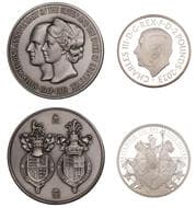 British Historical Medals from Various Properties
Elizabeth II, Silver Wedding Anniversary, 1972, a silver medal by D....