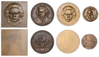 Musical Medals from the Property of a Gentleman
Germany, Centenary of the Death of Ludwig van Beethoven, 1927, a...