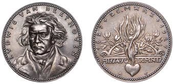 Musical Medals from the Property of a Gentleman
Germany, Centenary of the Death of Ludwig van Beethoven, 1927, a...