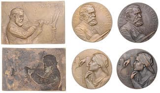 Musical Medals from the Property of a Gentleman
Germany, Josef Joachim, 1902, a uniface bronze plaque by Kounitzky F.,...