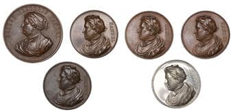 Musical Medals from the Property of a Gentleman
Great Britain, Centenary of the Death of Handel, 1859, a bronze medal...