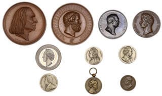 Musical Medals from the Property of a Gentleman
Miscellaneous, Franz Liszt at Salon de Bruxelles, 1881, a bronze...