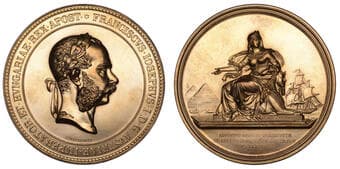 World Historical Medals from Various Properties
Austria, Visit of Franz Joseph I to Egypt and the Opening of the Suez...
