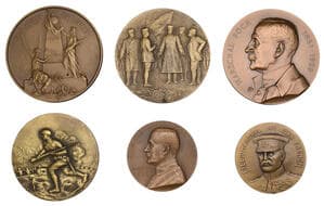 World Historical Medals from Various Properties
France, General Pershing's Visit to the Front Lines, 1918, a bronze...