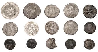 Greek Coins from Various Properties
Arsakid Kings of Parthia, Vologases IV, AR Tetradrachm, Seleukeia, yr 521 [209/10...