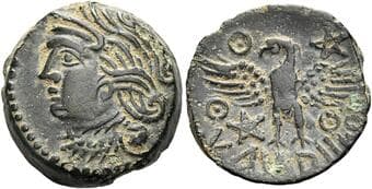 Gaul the Carnutes or Bituriges Cubi. Vandiilos, circa 50-30. Bronze, Massalia circa 50-30, Æ 17 mm, 3.36 g. Celticised...