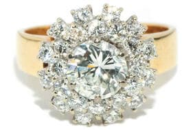1.90 Carat Diamond Cluster Ring in 18ct Gold One 18 carat yellow and white gold diamond cluster ring, featuring a...