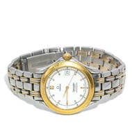 Omega Seamaster Stainless Steel & 18k Gold Watch 34.5mm, Circa 1993 – 1996 One Omega Seamaster 120m wristwatch,...