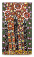 Cindy Wallace Nungurrayi (1978-), 'Dreamtime Sisters', 2019 Arcylic on linen, 67 x 38cm. Artist identified and work...