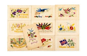 France, Embroidered Silk, 1916 - 1918, VF - EF (10) with Christmas (4), Souvenir (2), Birthday & General (3) themes,...