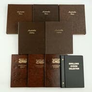 Dansco Albums, Shilling - Florin, 1910 - 1963 Small group of empty Dansco Australia pre-decimal coin albums (8)...