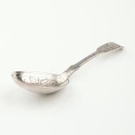 Great Britain, Victoria, Silver Tea Caddy Spoon, 1856 London hallmark, 17.3g, attractive engraved floral design,...