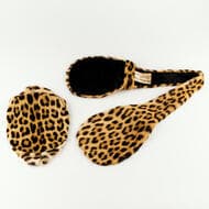 Kenya, Vintage Cap & Scarf in Animal Skin, C. 1950S-1960S Vintage cap & scarf in animal skin (likely Leopard) with...