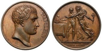 France, Abdication of Napoleon, 1969, aFDC Copper medal 32.74g., 41mm, by Andrieu F, Paris Mint, obv. bust of...