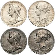 Victoria, Diamond Jubilee Medal - Silver, 1897, aUNC Silver medal, 26mm, 9.68g, designed by Thomas Brock & William...