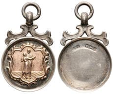 Great Britain, George V, Ballroom Dancing, 1928, EF Silver medal with gold (plated) shield & ballroom dancers, 6.0g,...