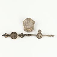 Great Britain, George VI, Coronation Badges, 1937, EF Silver badge commemorating the Coronation of KGVI (3), all in...