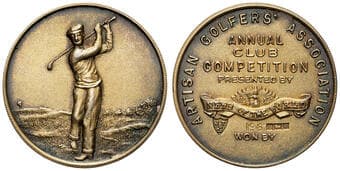 Great Britain, News of the World - Artisan Golfers' Association, 1967, aUNC Silver medal with gold gilt finish, by...