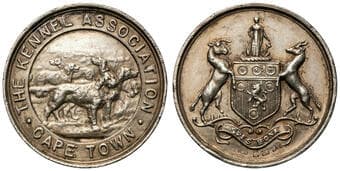 South Africa, The Kennel Association - Cape Town, 1907, gVF Silver medal, 26mm, 9.33g, by T.W.D., hallmark under...