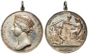 Tasmanian Council of Education, 1884, EF Silver medal, 42mm, 40.89g, by J.S. Wyon S.C. & J.S. & A.B. Wyon, rev. Queen...