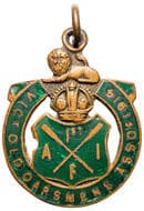 Victoria Old Oarsmen Association - 1st AFI, 1914, aVF Enamel & gilt medallion, 23x30mm, reverse impressed Bridgland &...