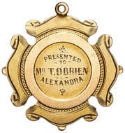 Henry Berry & Co Pty Ltd - 1ST Prize, 1925, VF 15ct gold fob medal, circular design with four scrolls to periphery,...