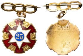 Independent Order of Odd Fellows Fob Medal, C. Early 1900s, F 9ct gold & enamel fob medal, circular design with...