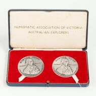 Numismatic Association of Victoria - Australian Explorers, UNC 'George Bass' sterling silver (130g gross) medals by...