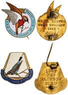 NSW Gould League of Bird Lovers, enamelled badges for 1937, 1938, 1939, 1940 Enamelled badges for 1937, 1938, 1939,...