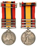 Victoria, 1899-1902 Queen's South Africa Medal - CAPE COLONY, TRANSVAAL and WITTEBERGEN engraved Lieut: R.H. REYNOLDS....