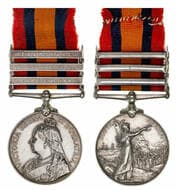 Queen's South Africa Medal 1899, (type 3 reverse), - three clasps, - Cape Colony Queen's South Africa Medal 1899,...