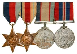 Family Group: Father WWI Trio and Son WWII Medals (Tilbrook Family) Family Group: Father: 1914-15 Star; British War...