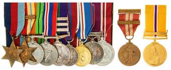 Group of Eleven: WWII Stars, GSM (EIIR), Jubilee and Long Service Medals Group of Eleven: 1939-45 Star; Africa Star...